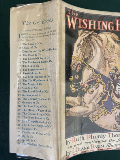 1st Edn WISHING HORSE OF OZ w/ 1st Dust Jacket-Ruth Plumly Thompson Book 12 Color Plates - Image 10