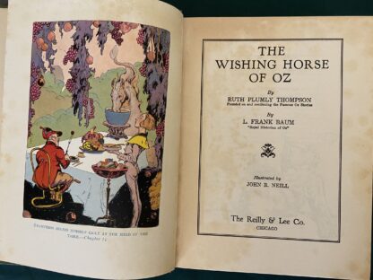 1st Edn WISHING HORSE OF OZ w/ 1st Dust Jacket-Ruth Plumly Thompson Book 12 Color Plates - Image 4