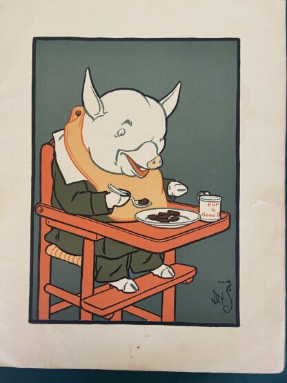 DENSLOW'S 5 Little Pigs Book Dillingham 1903 1st Edition Wizard of Oz Illustrator Denslow - Image 4
