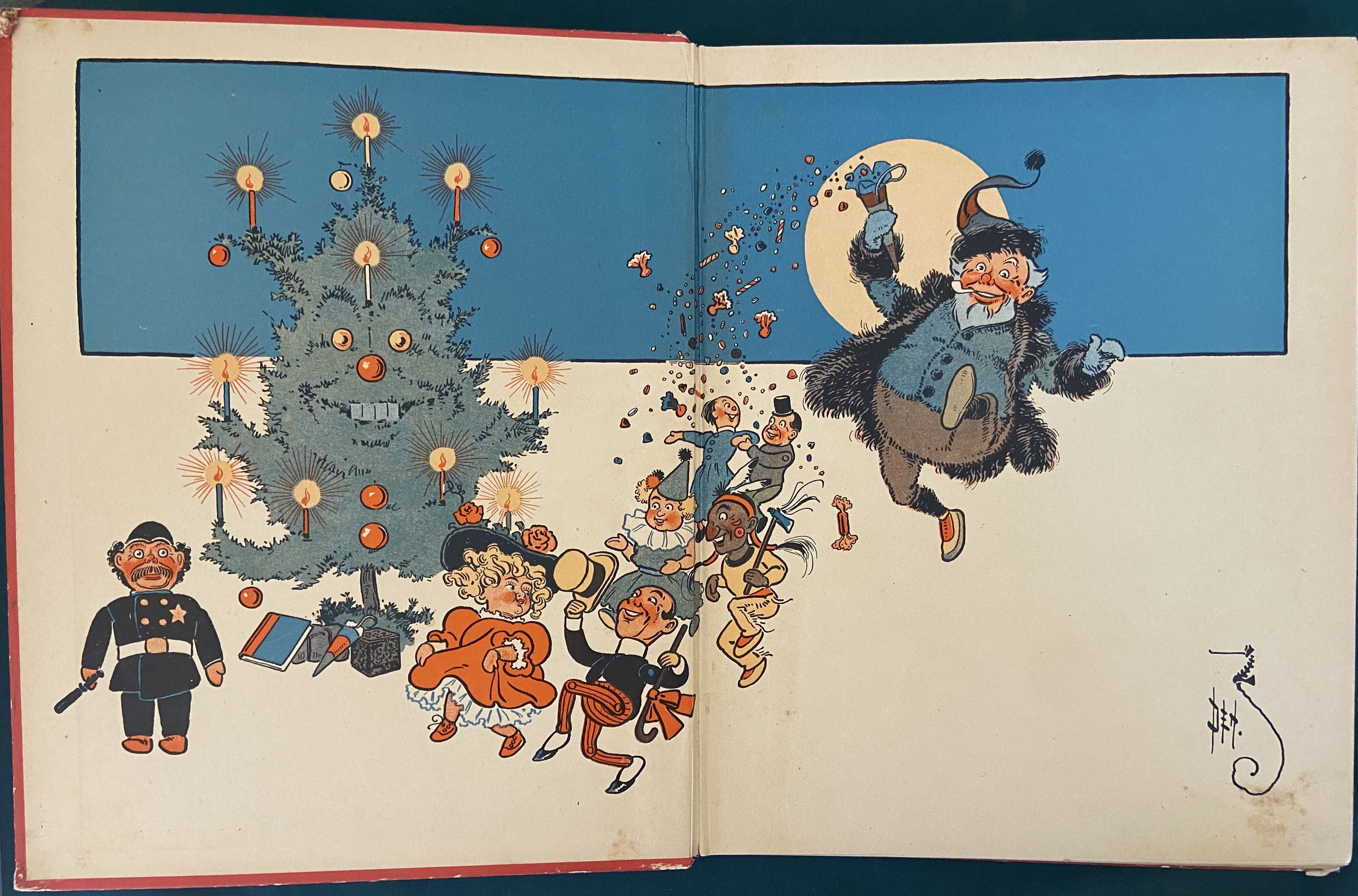 Sold: DENSLOW's NIGHT BEFORE CHRISTMAS 1st Edn Dillingham W W Denslow Color Oz Tin-man Toy - Image 3