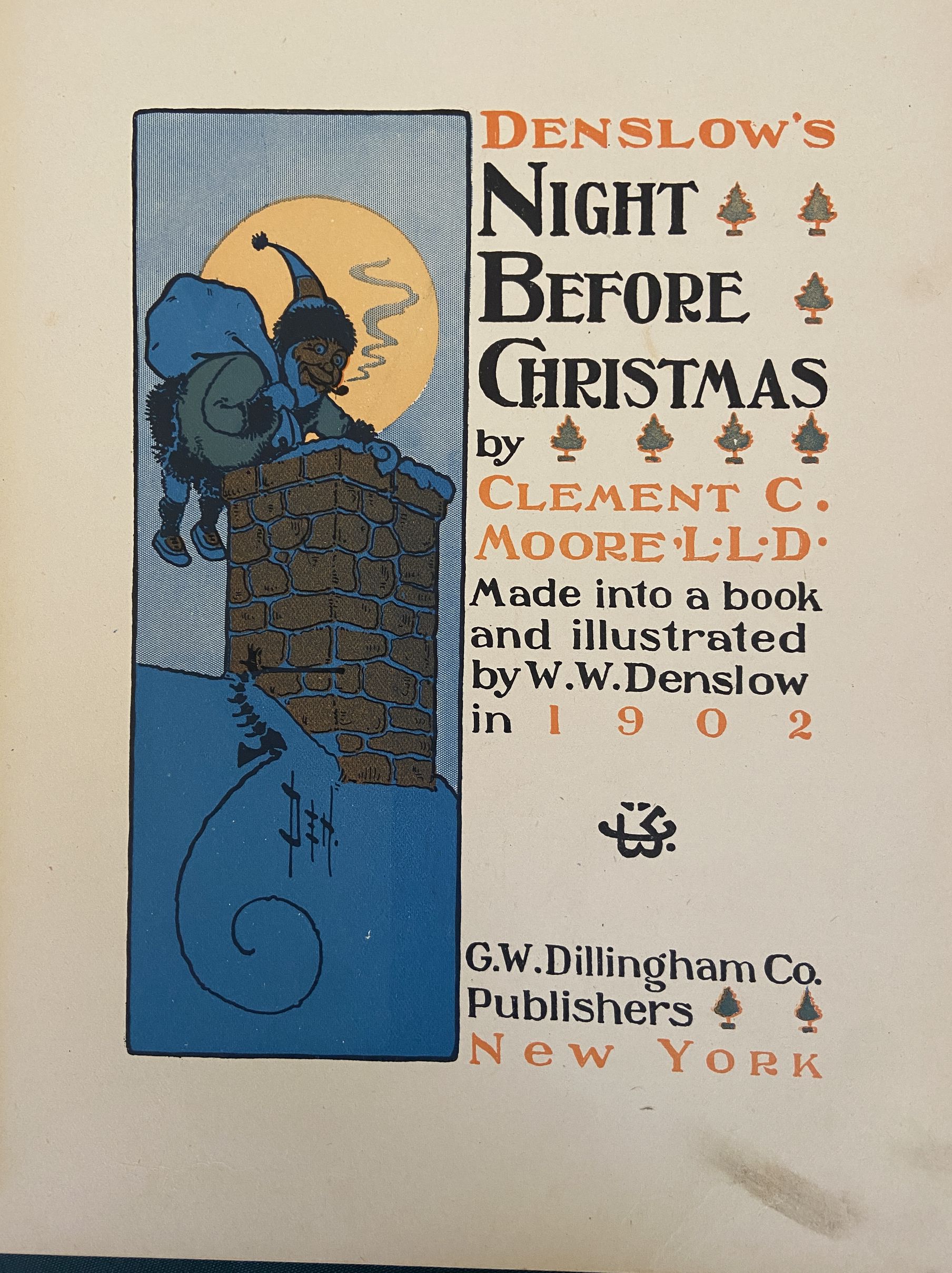 Sold: DENSLOW's NIGHT BEFORE CHRISTMAS 1st Edn Dillingham W W Denslow Color Oz Tin-man Toy - Image 2