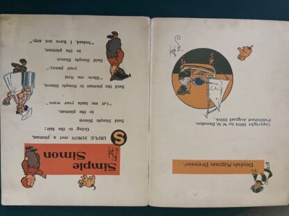 DENSLOW'S Simple Simon LINEN Book Dillingham 1904 1st Edition Oz Illustrator Denslow - Image 2