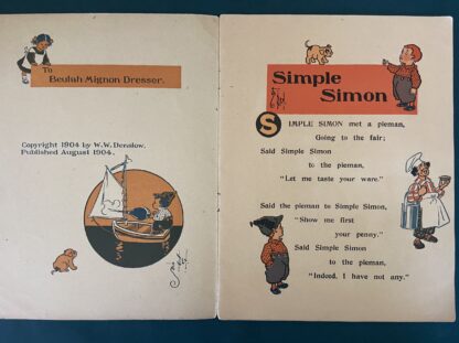 DENSLOW'S Simple Simon Book Dillingham 1904 1st Edition Wizard of Oz Illustrator Denslow - Image 2