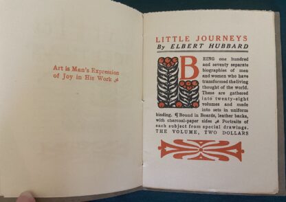 Roycroft Original Little Journeys Catalog Raymond Nott Arts and Crafts Cover - Image 3