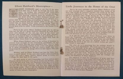 Roycroft Original Little Journeys Memorial Booklet 1925 with Elbert Hubbard Photo Cover - Image 2
