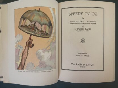 SPEEDY IN OZ Book Ruth Plumly Thompson 1st Edn 1934 12 Color Plates VG+ - Image 3