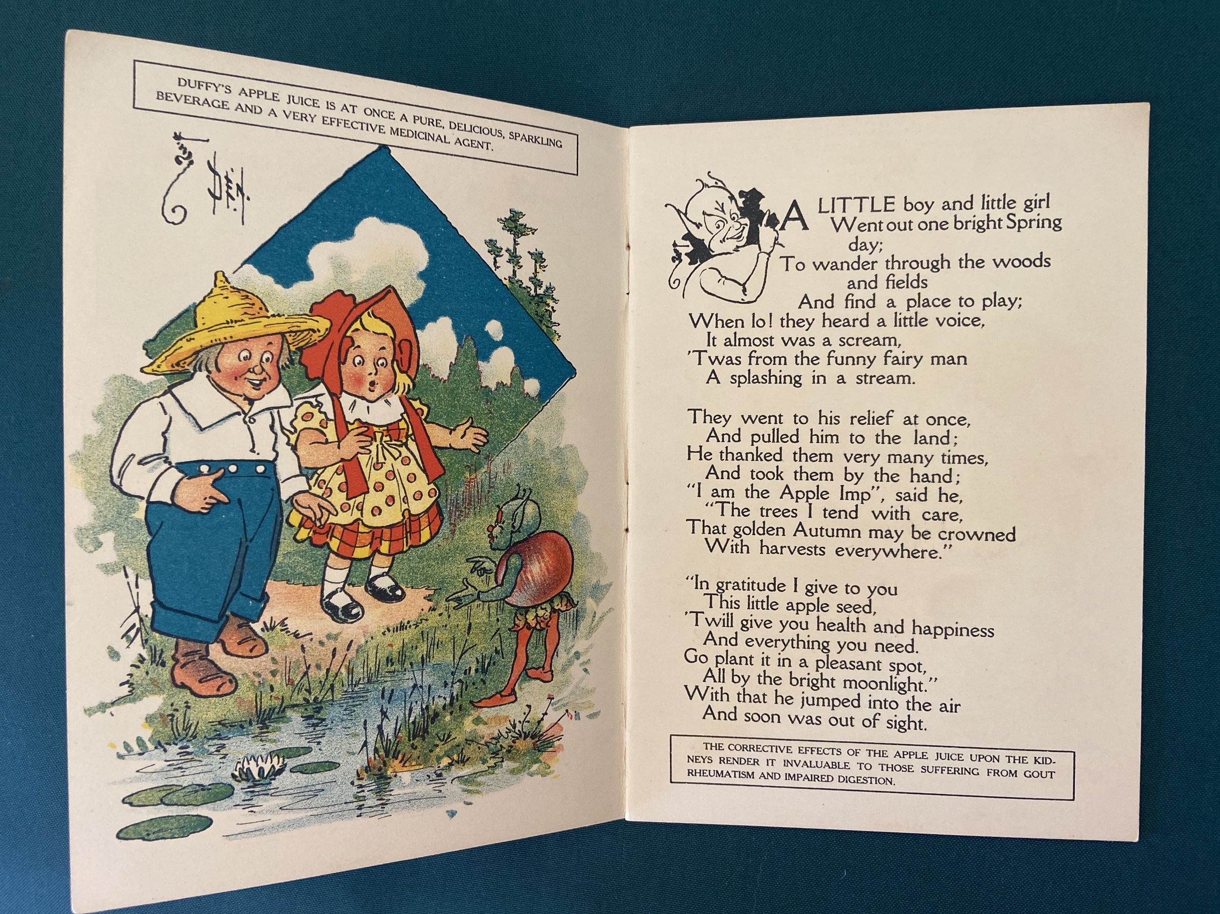W. W. Denslow Duffy's Apple Juice Imp Scarce 1909 Advertising Book - Image 2