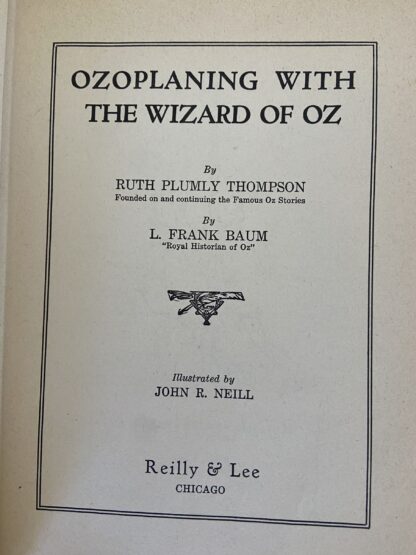 OZOPLANING with the Wizard of OZ w/ Dust Jacket DJ Vintage Ruth Plumly Thompson - Image 2