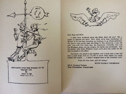 OZOPLANING with the Wizard of OZ w/ Dust Jacket DJ Vintage Ruth Plumly Thompson - Image 5