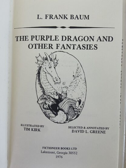 Original Drawing in PURPLE DRAGON & OTHER FANTASIES Baum Oz 1976 1st, DJ - Image 5