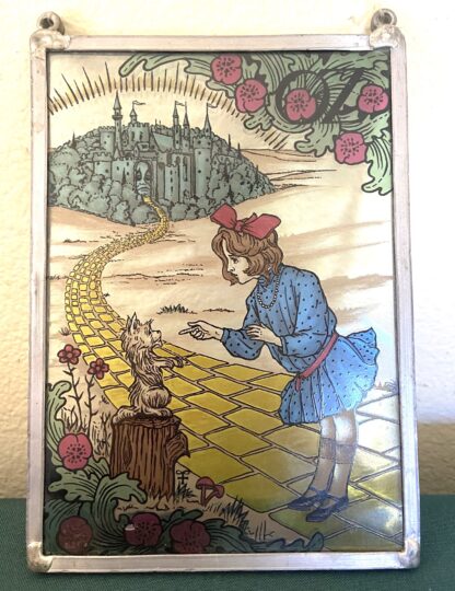 Wizard of Oz Stained Glass Dorothy & Toto Suncatcher, John R Neill Art - Image 2