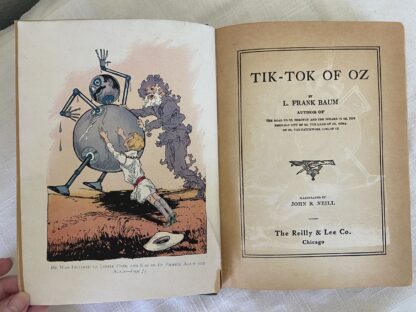 TIK-TOK OF OZ Book L Frank Baum 12 Color Plates, 1920 Wizard of Oz - Image 4