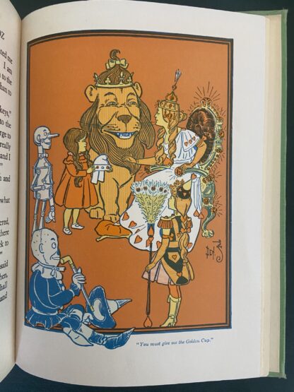 WIZARD OF OZ Book ca 1930 Bobbs-Merrill 5th Edn 3rd Prt L Frank Baum, W W Denslow 8 Color Plates - Image 7
