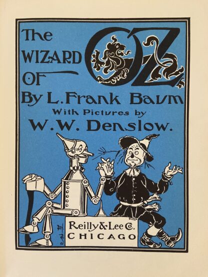 WIZARD OF OZ Book Vintage Denslow Blue Poster Cover, L Frank Baum - Image 3