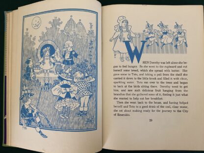 WIZARD OF OZ Book Vintage Denslow Blue Poster Cover, L Frank Baum - Image 8
