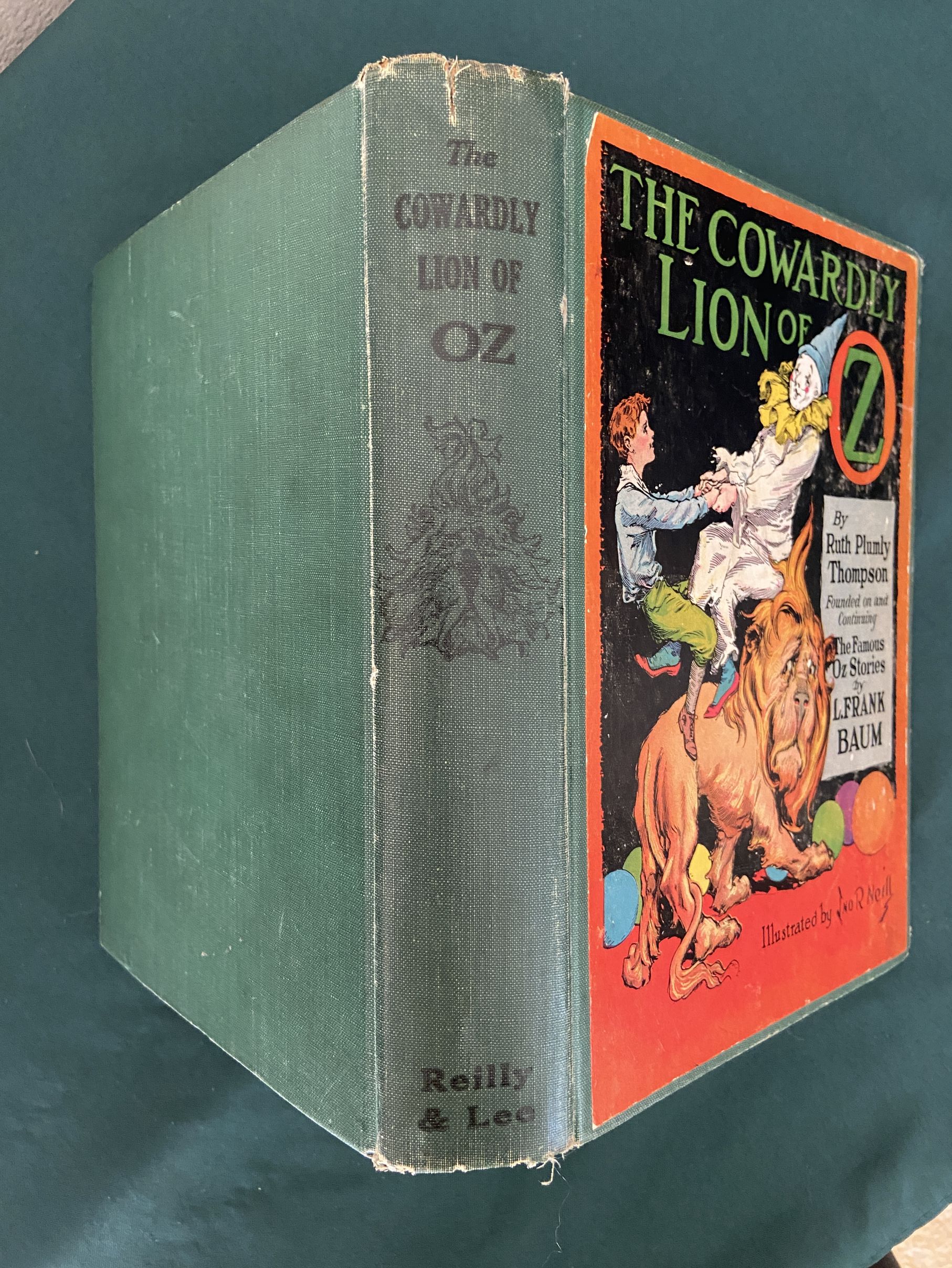 1923 COWARDLY LION OF OZ Book Ruth Plumly Thompson 1st Edn 12 Color Plates - Image 2