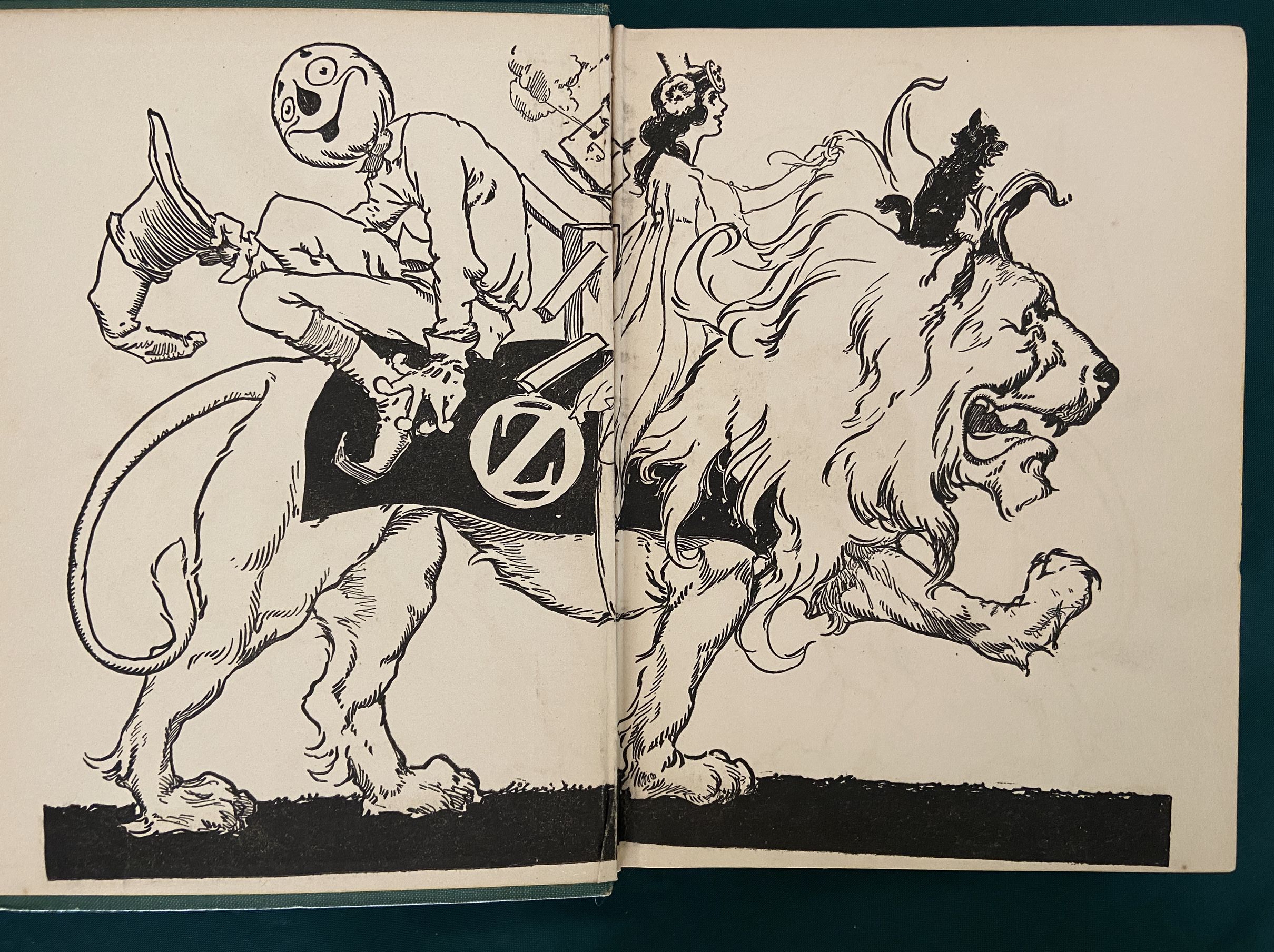 1923 COWARDLY LION OF OZ Book Ruth Plumly Thompson 1st Edn 12 Color Plates - Image 3