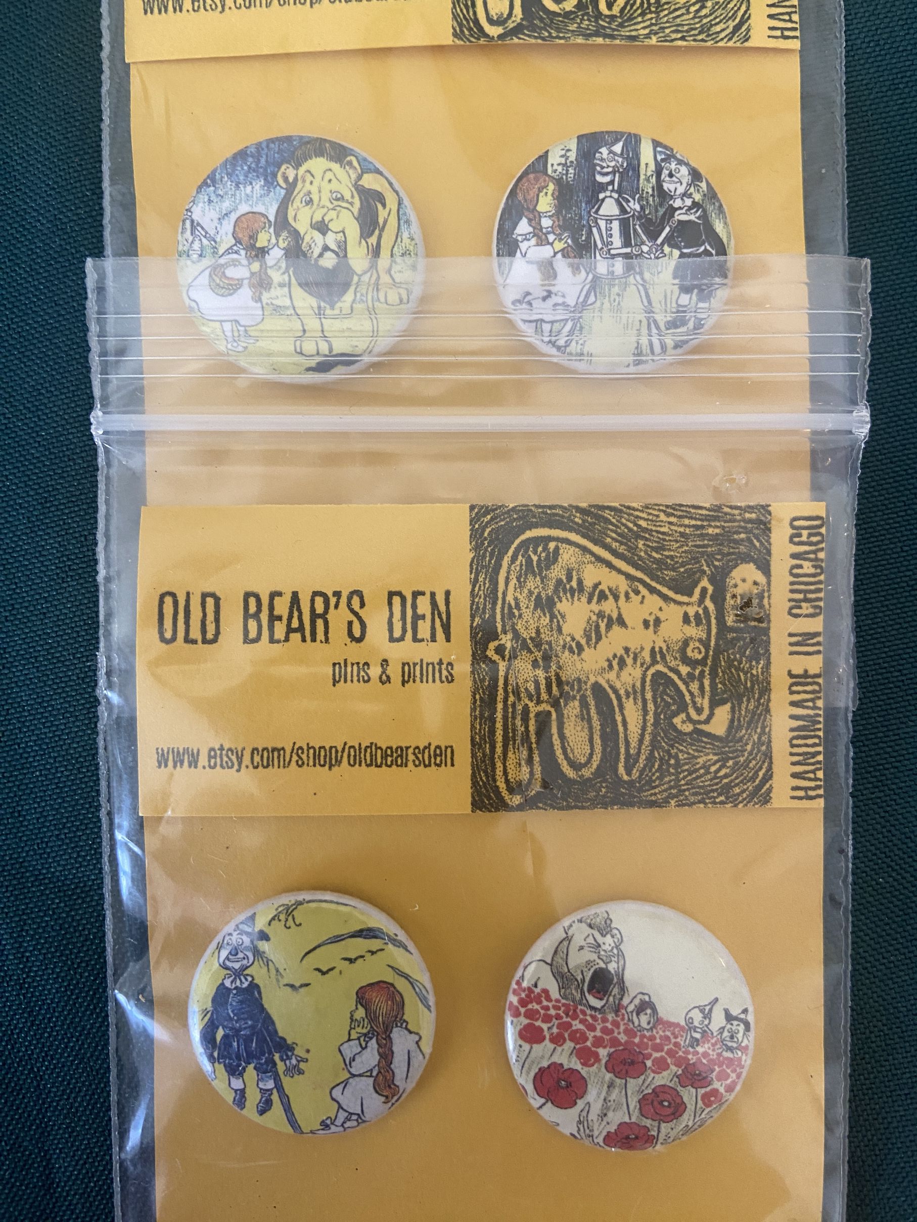 10 WIZARD OF OZ Pinback Button Collection W W Denslow Art - Image 3