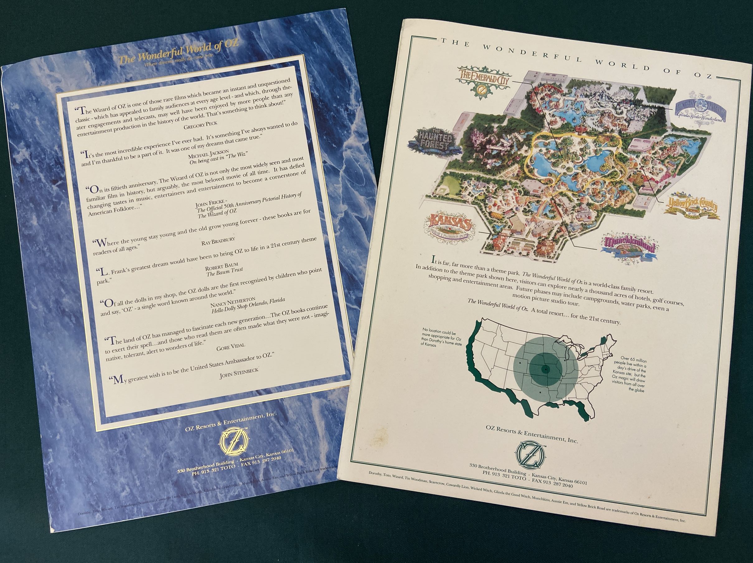 2 WONDERFUL WORLD OF OZ Kansas Theme Park Promotional Advertising Brochures - Image 5