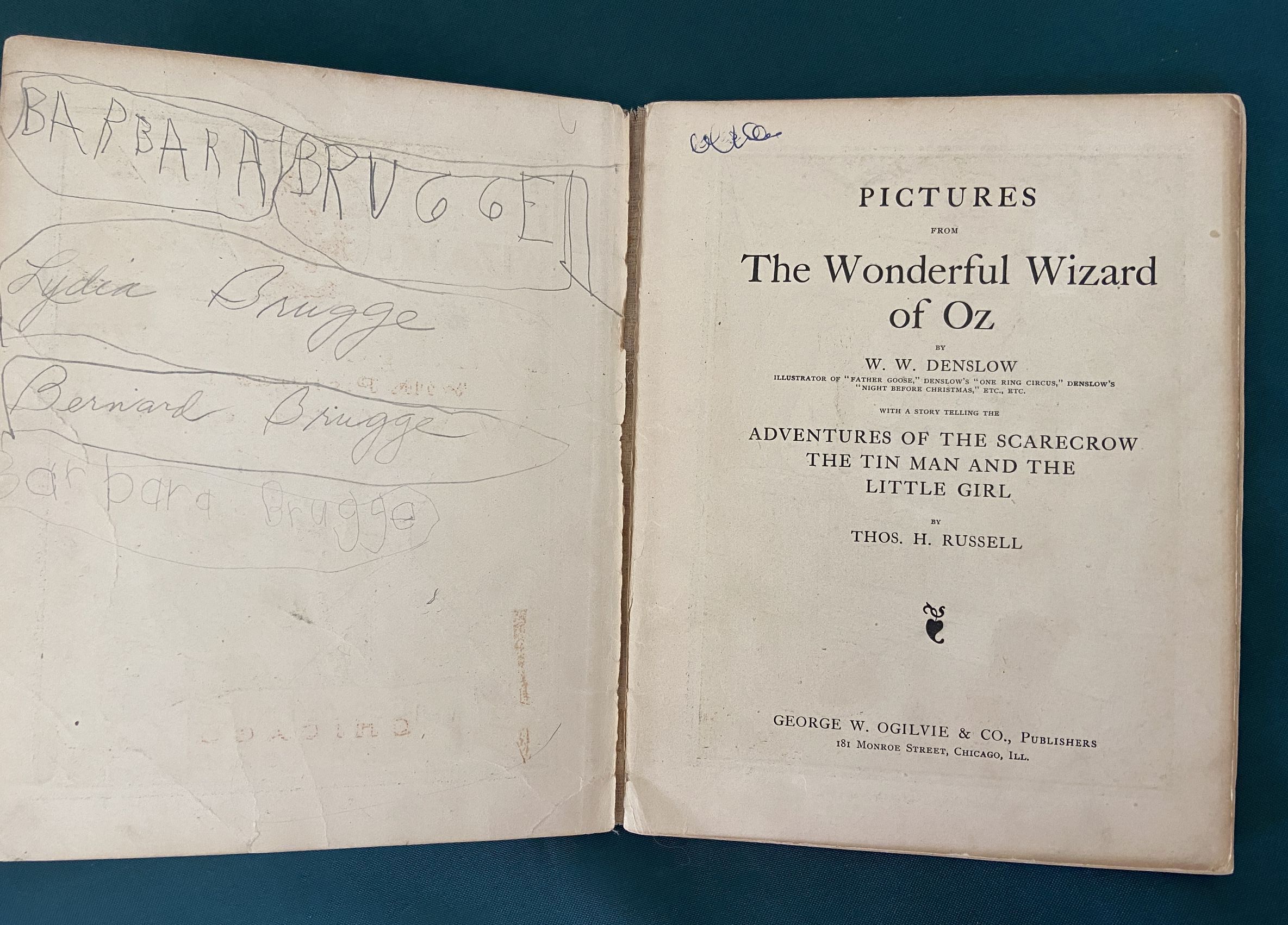 PICTURES FROM THE WONDERFUL WIZARD OF OZ W W Denslow Ogilvie Scarce 1903 Book - Image 11