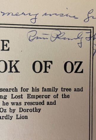 1921 ROYAL BOOK OF OZ Signed by Ruth Plumly Thompson 1st Edition