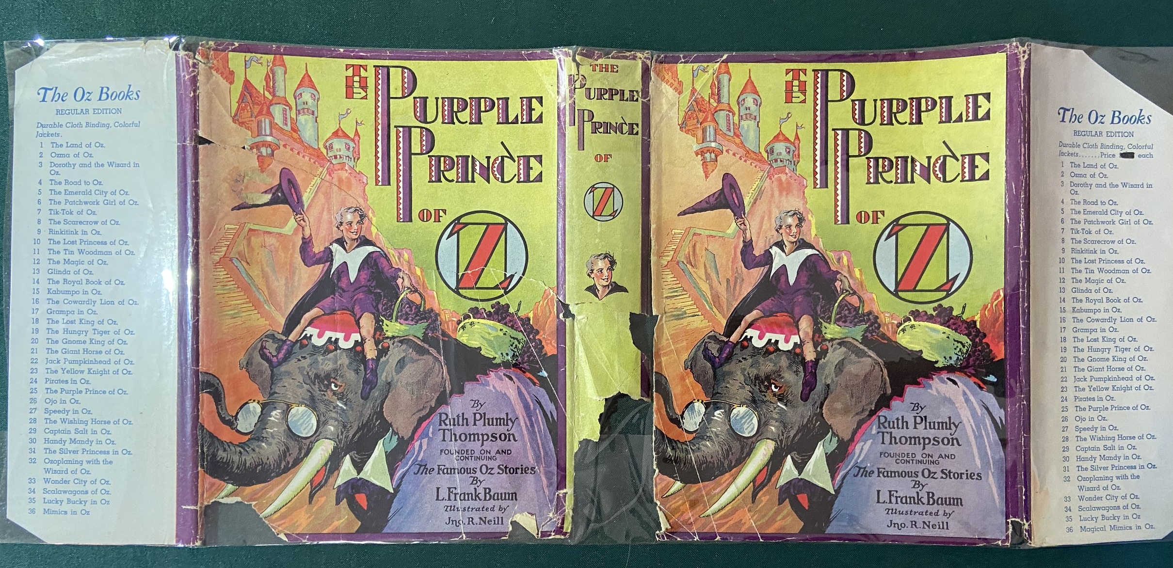 PURPLE PRINCE & YELLOW KNIGHT OF OZ w/ Dust Jacket DJ Vintage Ruth Plumly Thompson - Image 3