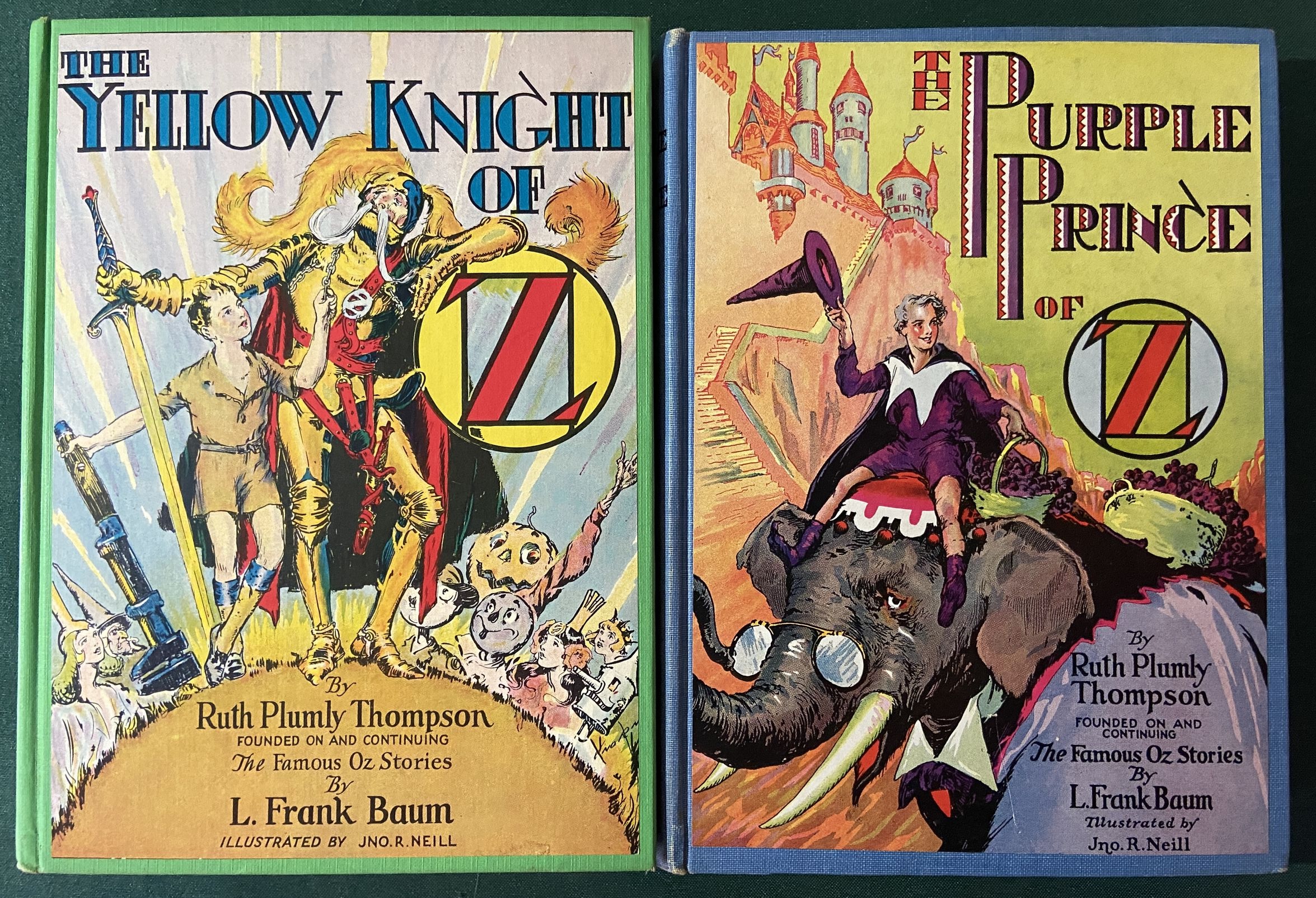 PURPLE PRINCE & YELLOW KNIGHT OF OZ w/ Dust Jacket DJ Vintage Ruth Plumly Thompson - Image 2