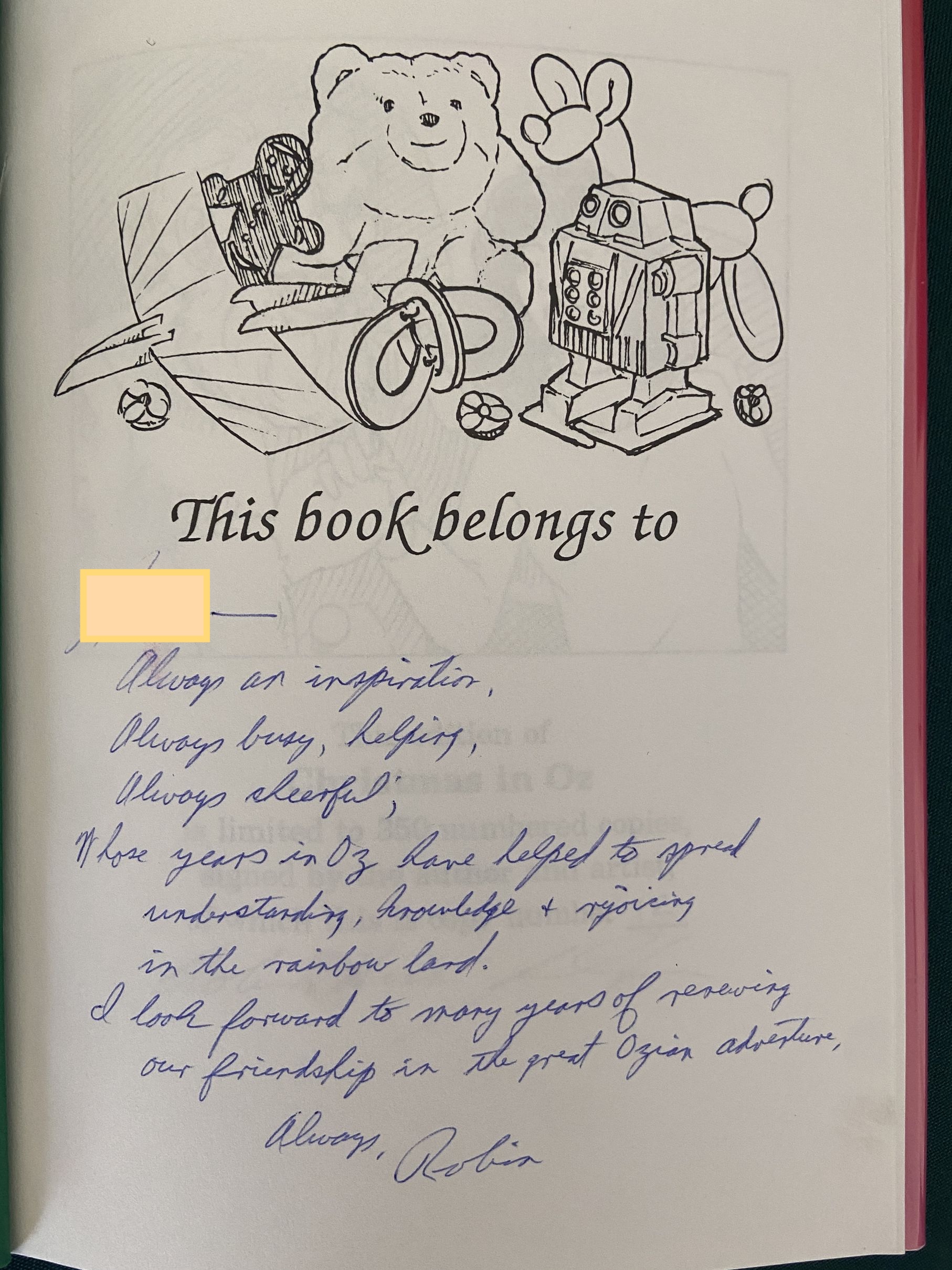 Christmas in Oz Inscribed Limited Edn HC/DJ: Emerald City Press by Robin Hess - Image 2