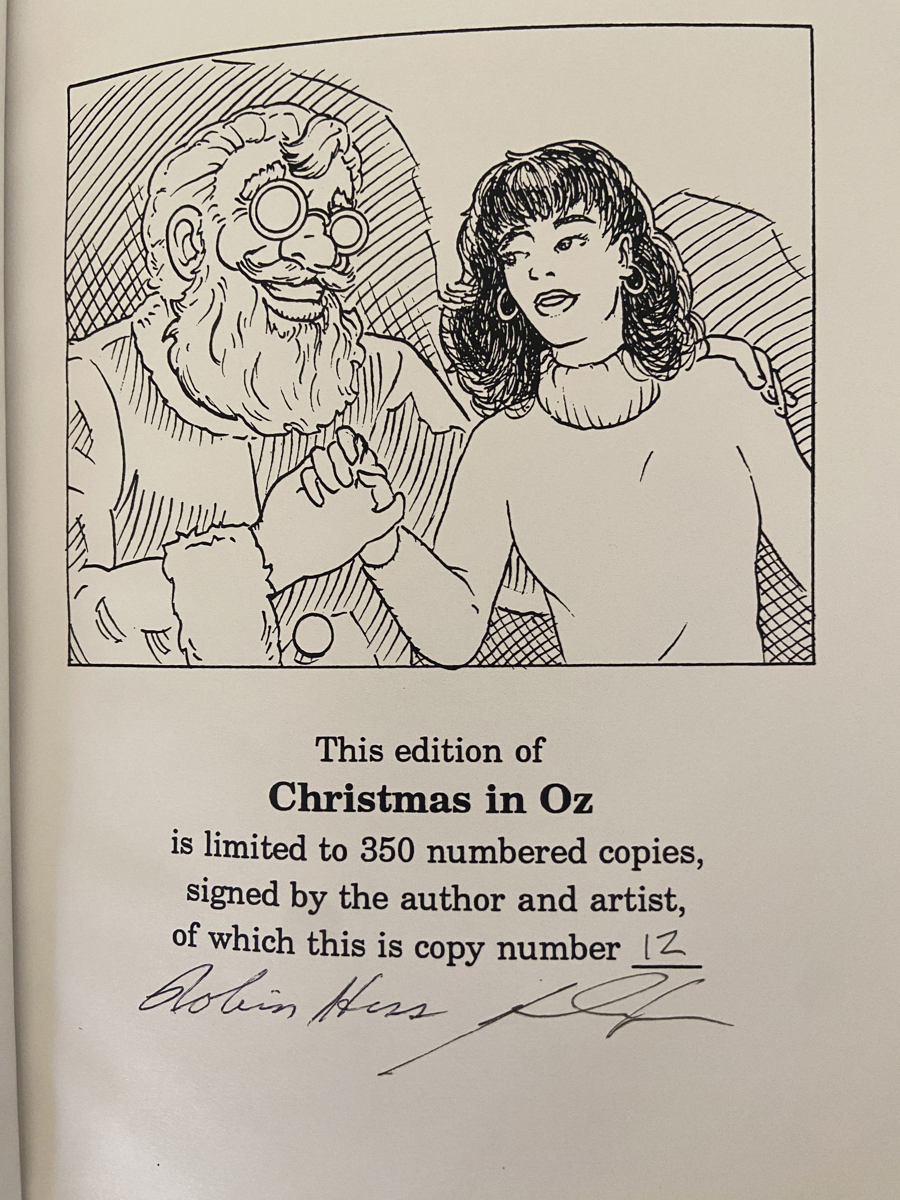 Christmas in Oz Inscribed Limited Edn HC/DJ: Emerald City Press by Robin Hess - Image 3