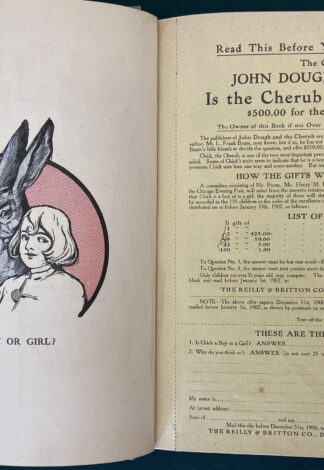 John Dough and the Cherub L Frank Baum 1st Edition 1906 Contest Blank