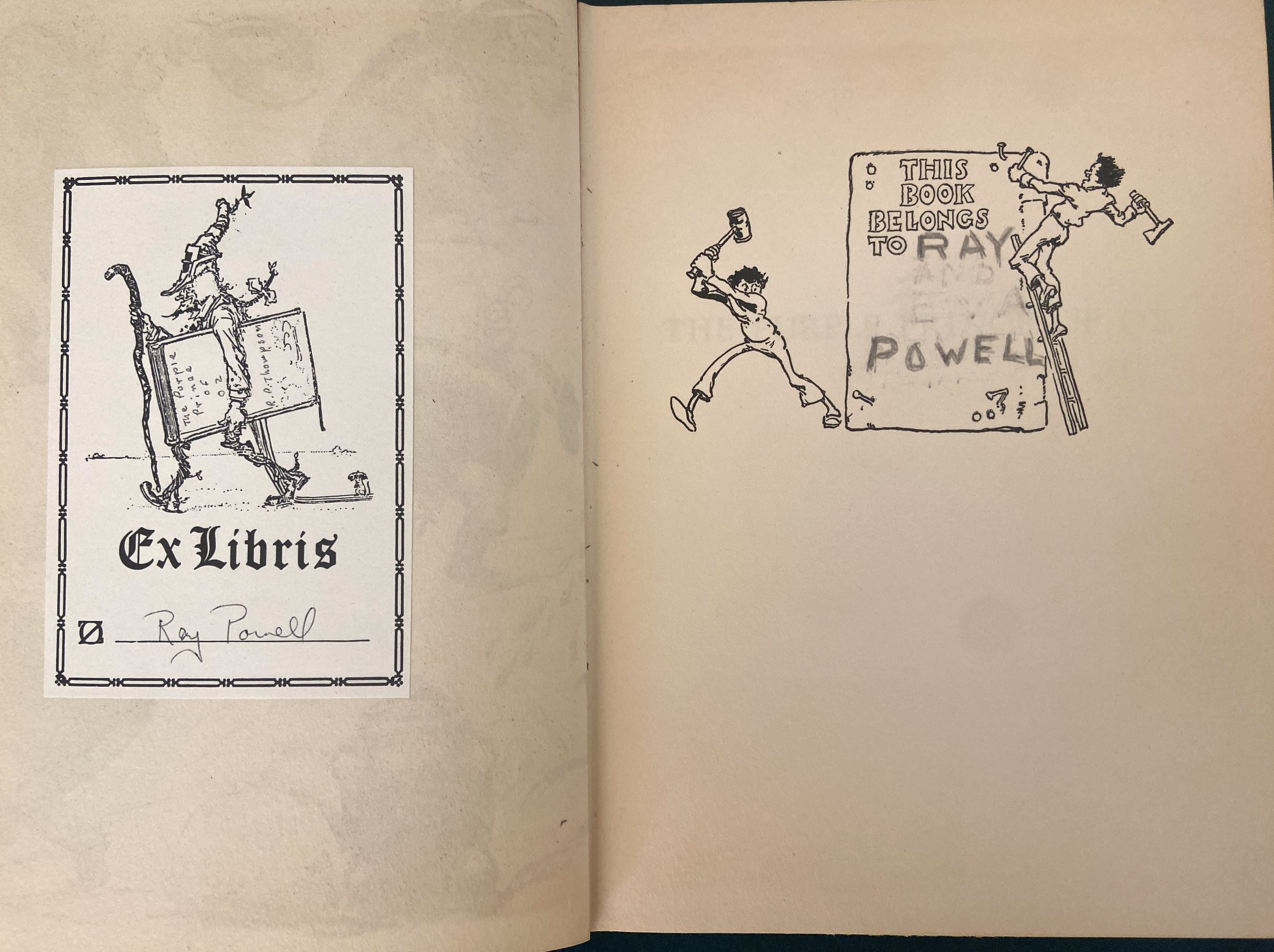 PURPLE PRINCE OF OZ 1932 1st Edn Book in Dust Jacket, Ray Powell's Copy, 12 Color Plates - Image 5