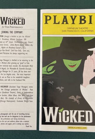 Wicked Play Playbill Program Orpheum Theatre 2005