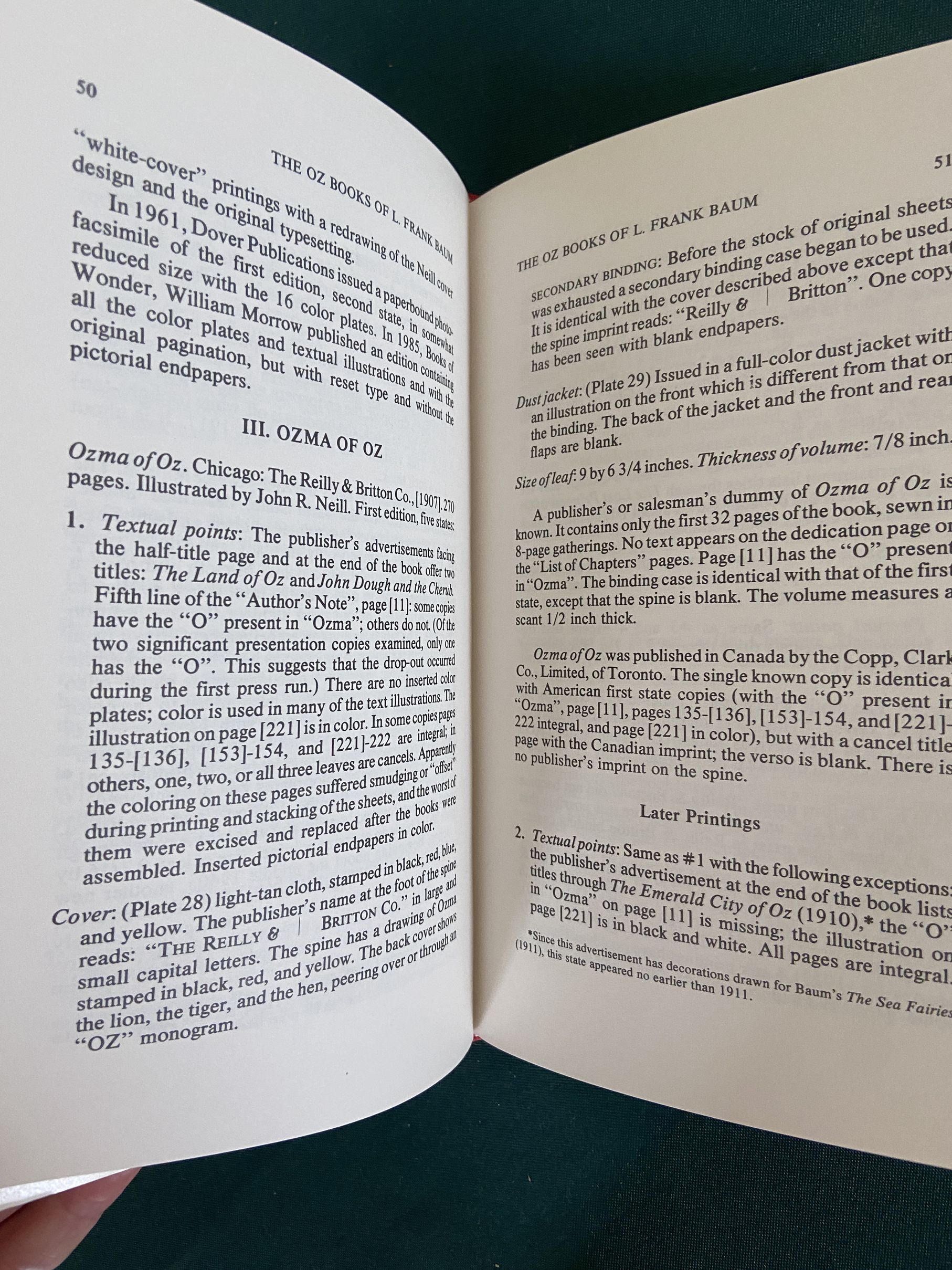 Bibliographia Oziana HC/DJ, Wizard of Oz L Frank Baum Reference - Image 6