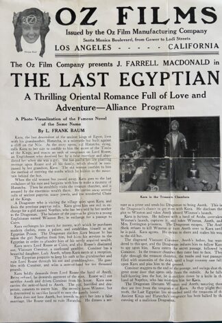 Oz Film Manufacturing Company 1914 Film Newsletter